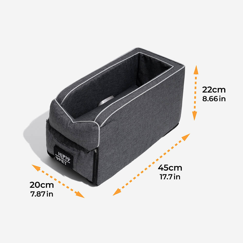 Suede Square Lookout Console Pet Car Seat - FUNNYFUZZY