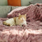 Super Soft Faux Fur & Velvet Luxury Pet Throw Blanket Human Blanket - FUNNYFUZZY